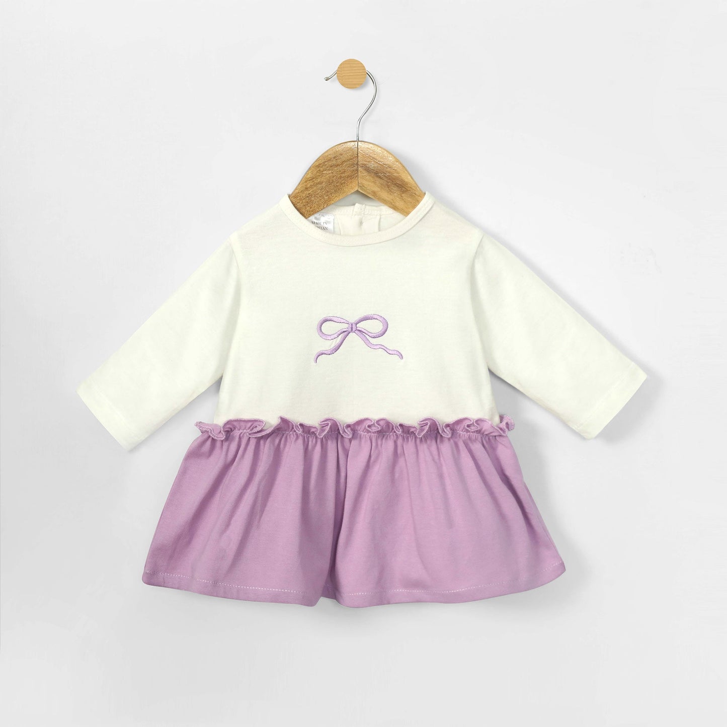 Mauve Mist Bow Frock & Trouser 2pc Set