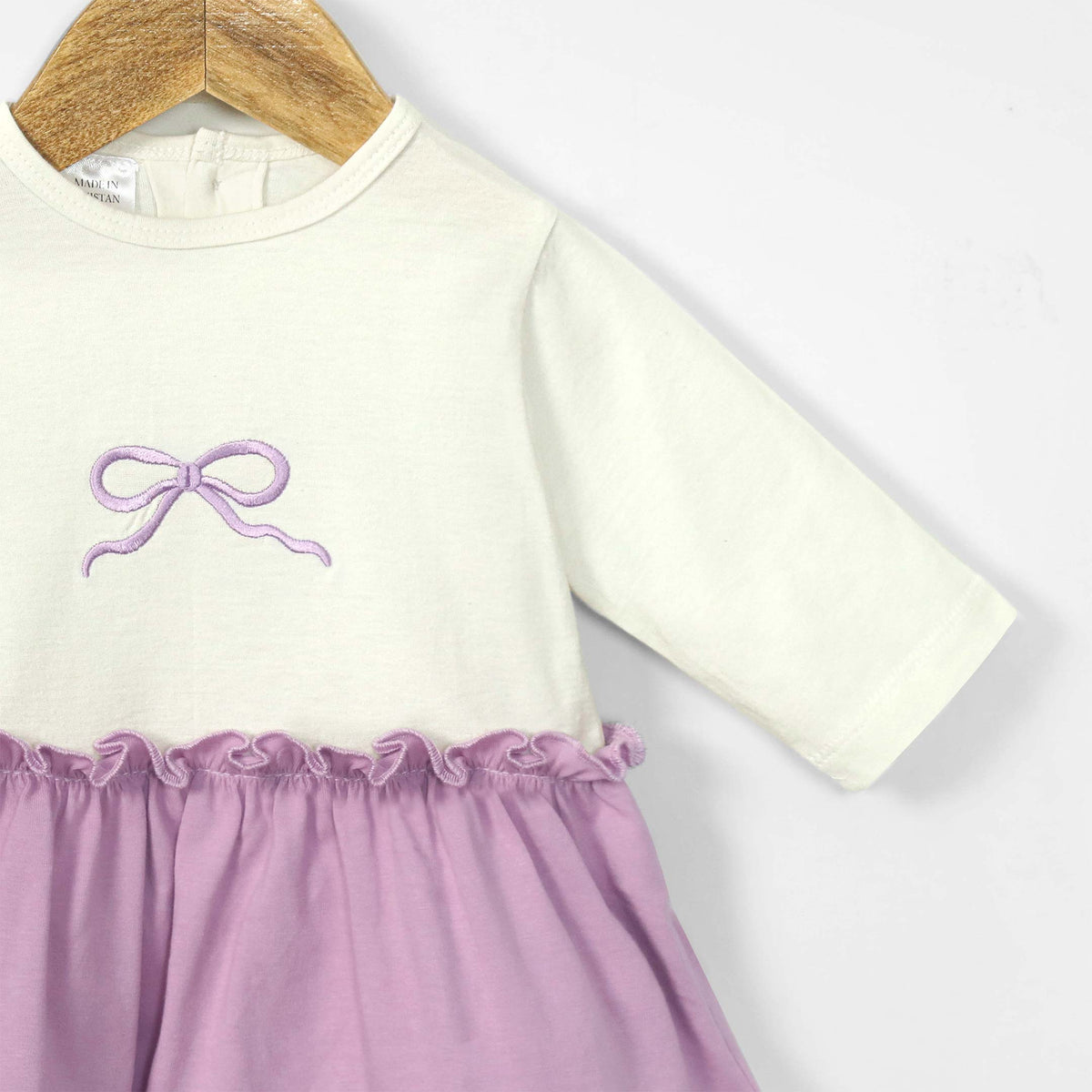 Mauve Mist Bow Frock & Trouser 2pc Set